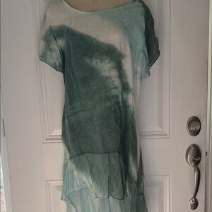 Silk and line swim coverup or tunic